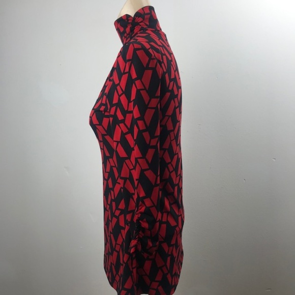 Style & Co. Size P Red and Black pattern Shirt - Picture 4 of 8